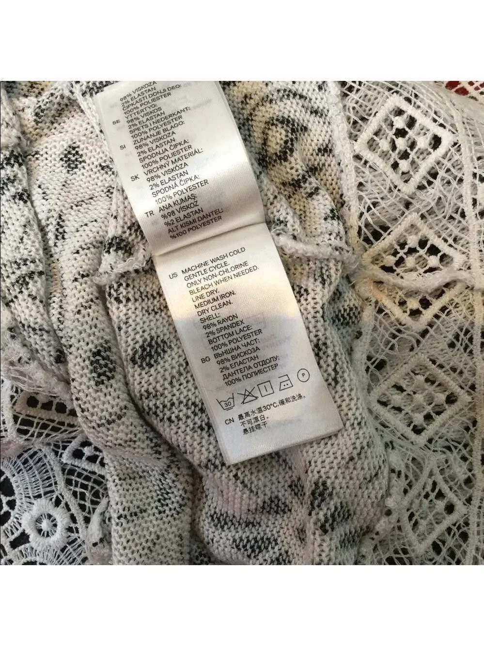 H&m Divided black/white small long sleeve top